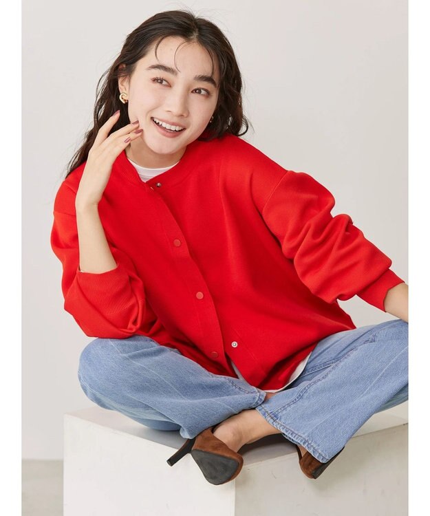 AMERICAN HOLIC エコカルットクルーネックカーディガン Red