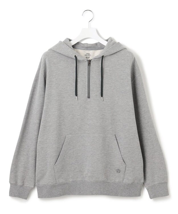 J.PRESS YORK STREET 【UNISEX】プルオーバーパーカー / ハーフジップ ライトグレー系
