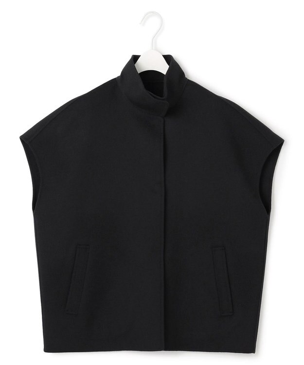 ICB L WoolRever  スタンドカラージレ ブラック系