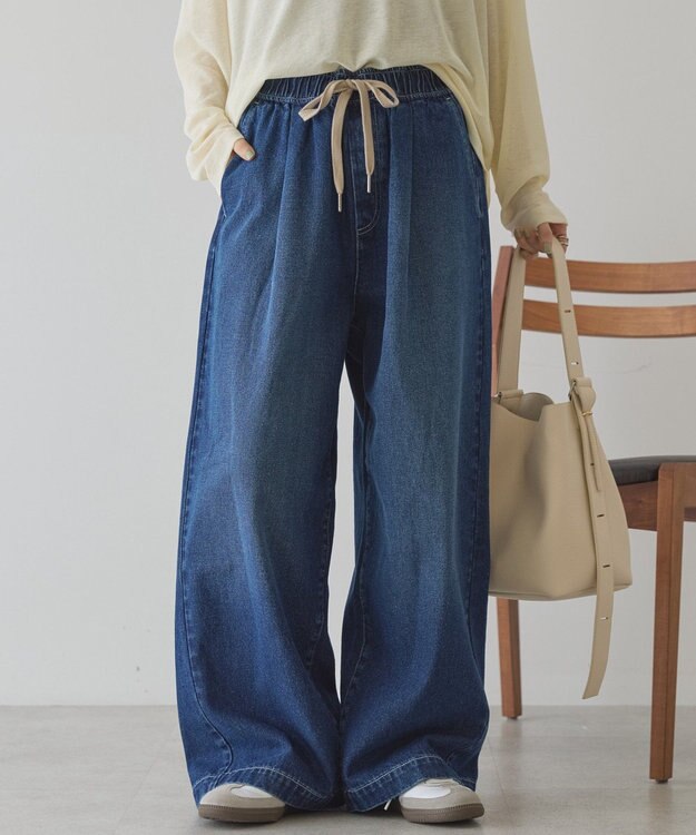 AMERICAN HOLIC イージーデニムワイドパンツ Indigo