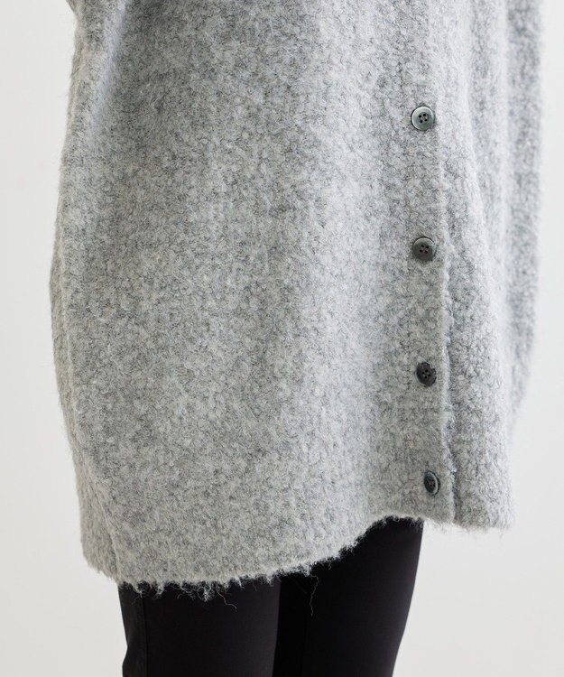 Green Parks ブークレーＶネックミディ丈カーディガン Gray