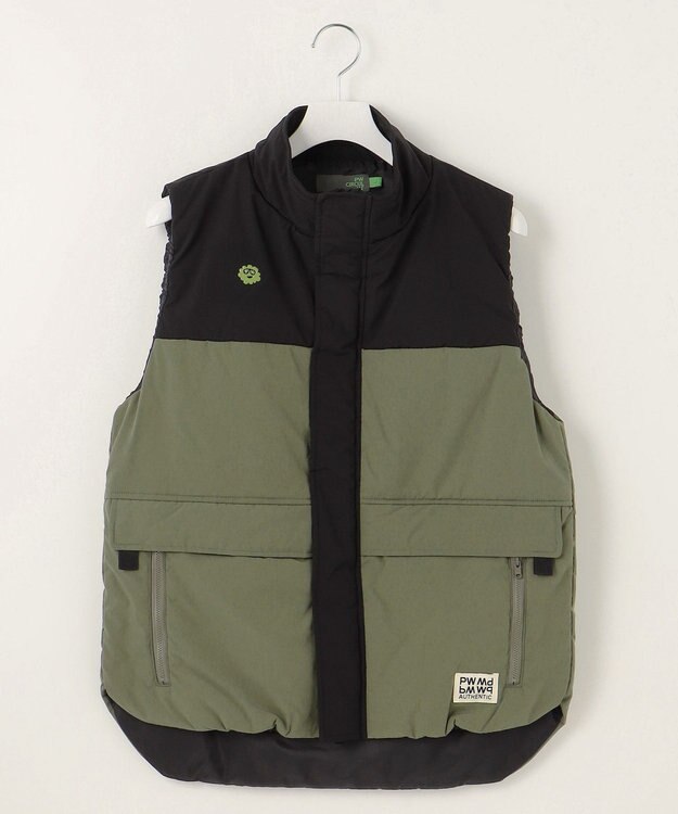 PW CIRCULUS 【手軽に防寒】【MEN】中綿ベスト カーキ系