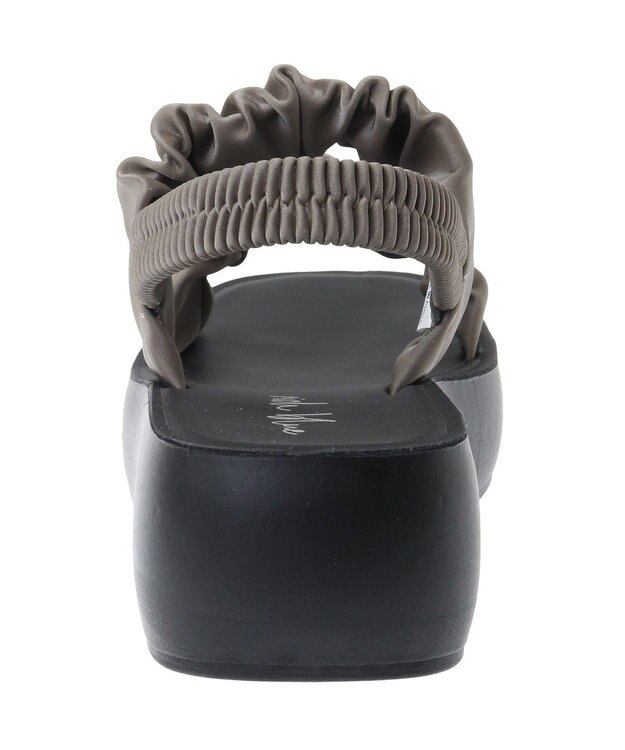 Green Parks ・ｒｉｃｈｂｌｕｅ　ギャザーアツゾコサンダル Black