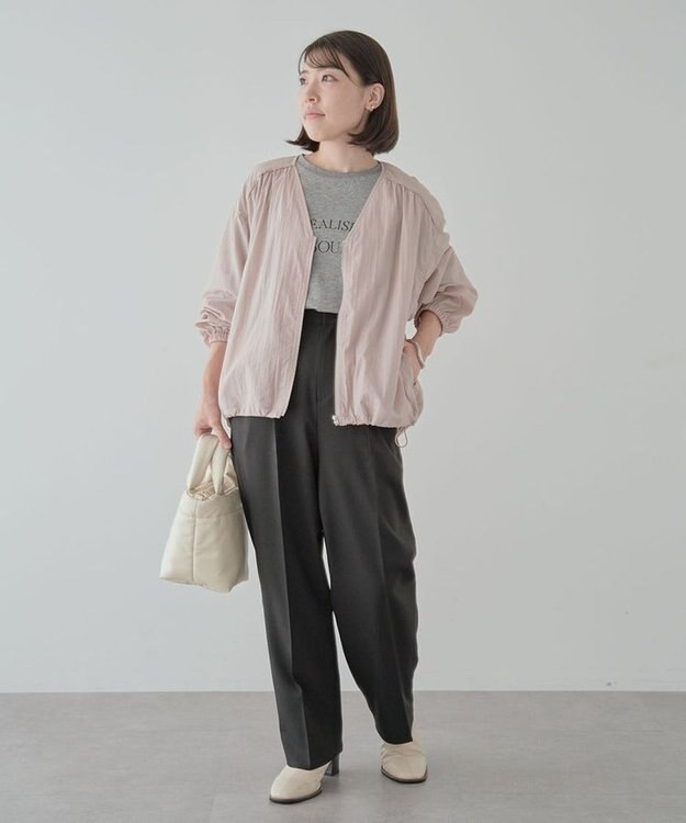 Green Parks Ｖネックドロストライトブルゾン Pink