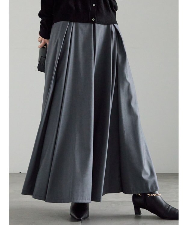 Te chichi ボックスタックフレアスカート グレー