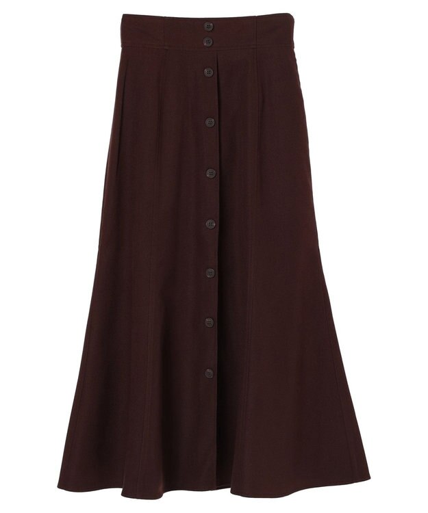 earth music&ecology フロントボタンスカート Brown