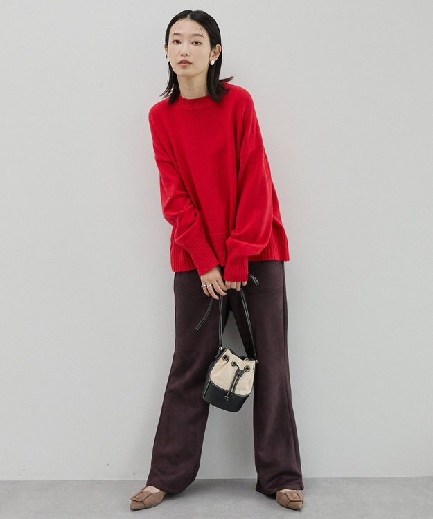 AMERICAN HOLIC バイパチモックネックニットプルオーバー Red