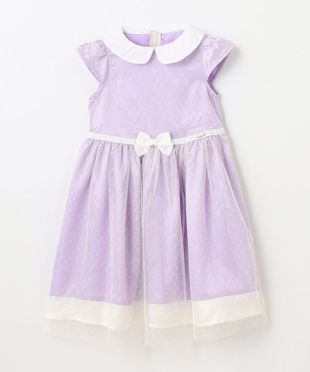 組曲 KIDS 【110-140㎝】チュールドット ドレス ラベンダー系5