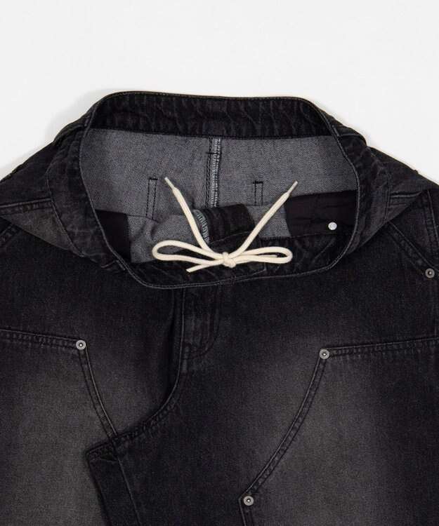 WEGO ワーカーズダブルニーデニムパンツ デニムブラックソノタ