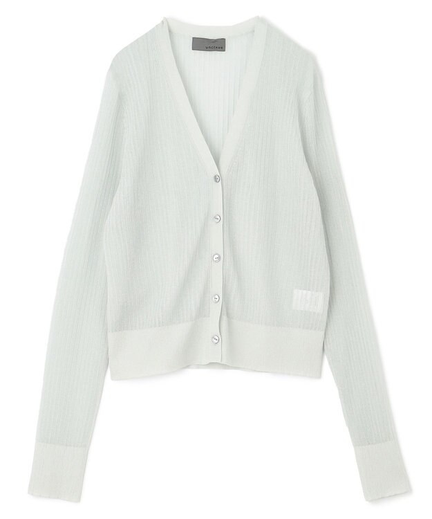 uncrave シアー リブ ニット カーディガン（uncrave STANDARD） ライトセージ