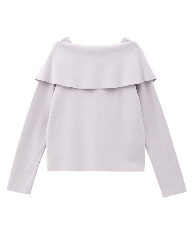 YECCA VECCA 2wayオフショルカラーカーディガン Lavender