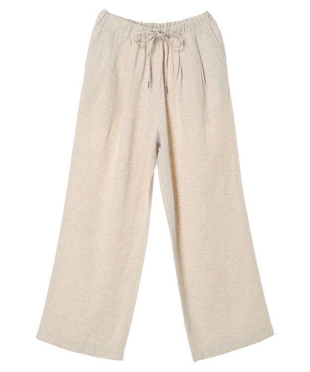 AMERICAN HOLIC 接触冷感リネンブレンドワイドパンツ Light Beige