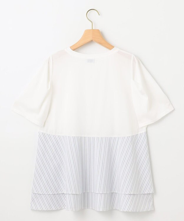 組曲 L シャツコンビティアード カットソー マルチストライプ系