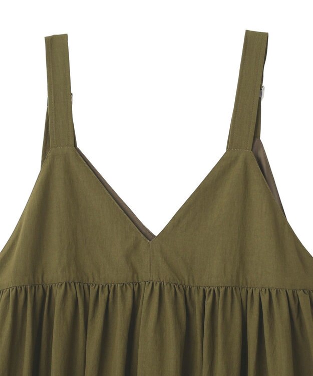 AMERICAN HOLIC 【選べる丈】Ｖネックワンピース Khaki