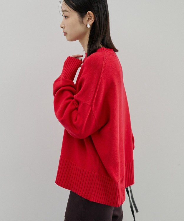AMERICAN HOLIC バイパチモックネックニットプルオーバー Red