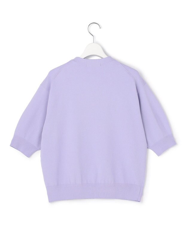 23区 【先行予約】セミマットフリゼ リラクシー ニット Tシャツ ライラック系