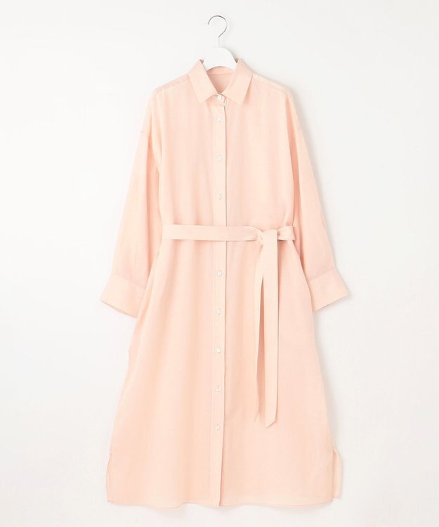 【りんご】自由区　24ss 洗える テンセルリネンシャツワンピース りんご】自由区 24ss 洗える テンセルリネンシャツワンピース 洗える