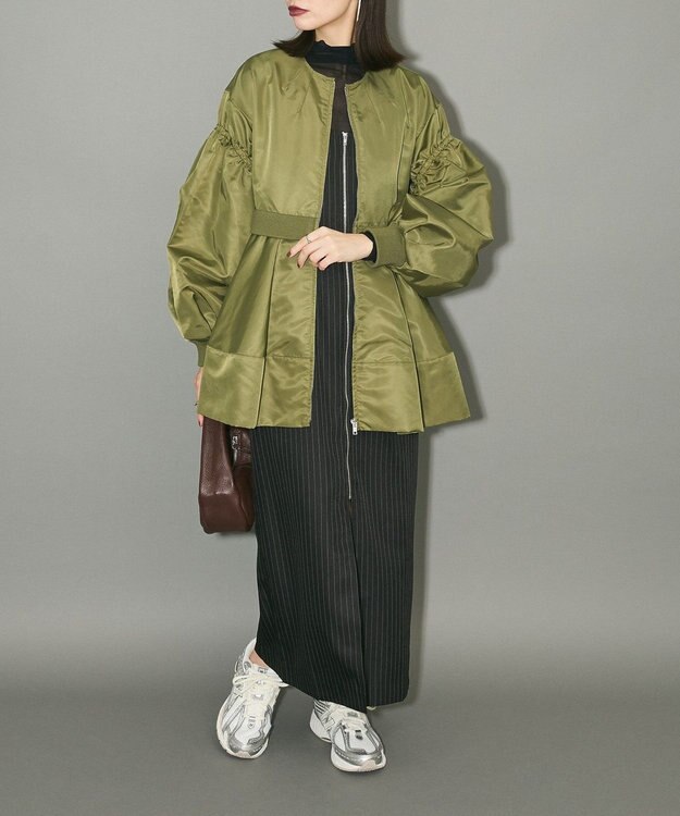 Green Parks ＭＡ－１ペプラムブルゾン Khaki