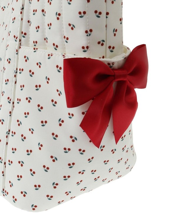 Maison de FLEUR チェリープリント2Wayトートバッグ Ivory