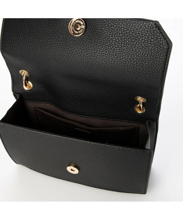 UNBILLION kakatoo プラチェーンハンドルスクエアショルダー ブラック