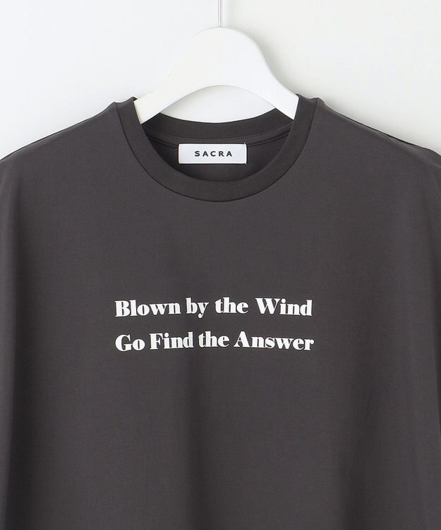 23区 【SACRA】フォールデッドライン ロゴカットソー チャコールグレー系