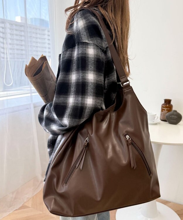 WEGO トライアングルトート ブラウン