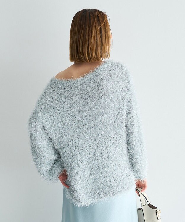 YECCA VECCA ラメ混シャギーニット Light Gray