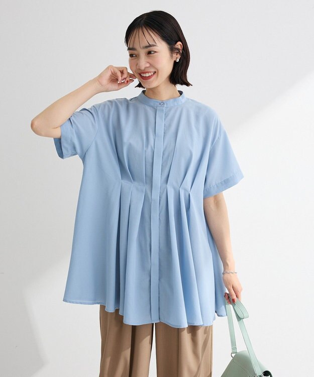 Green Parks 【WEB限定】ウエストタックシャツチュニックⅢ Light Blue