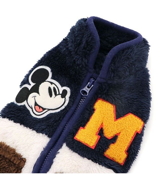 PET PARADISE ディズニー ミッキーマウス ジップベスト 小型犬 紺（ネイビー・インディゴ）