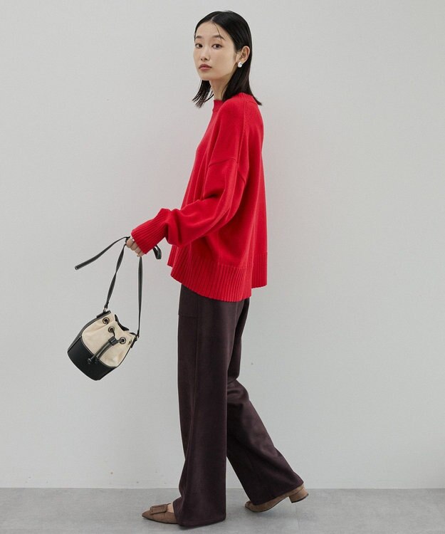 AMERICAN HOLIC バイパチモックネックニットプルオーバー Red