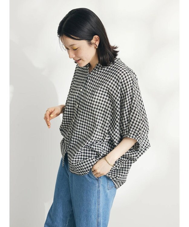 CRAFT STANDARD BOUTIQUE バンザイブラウス Gingham Check