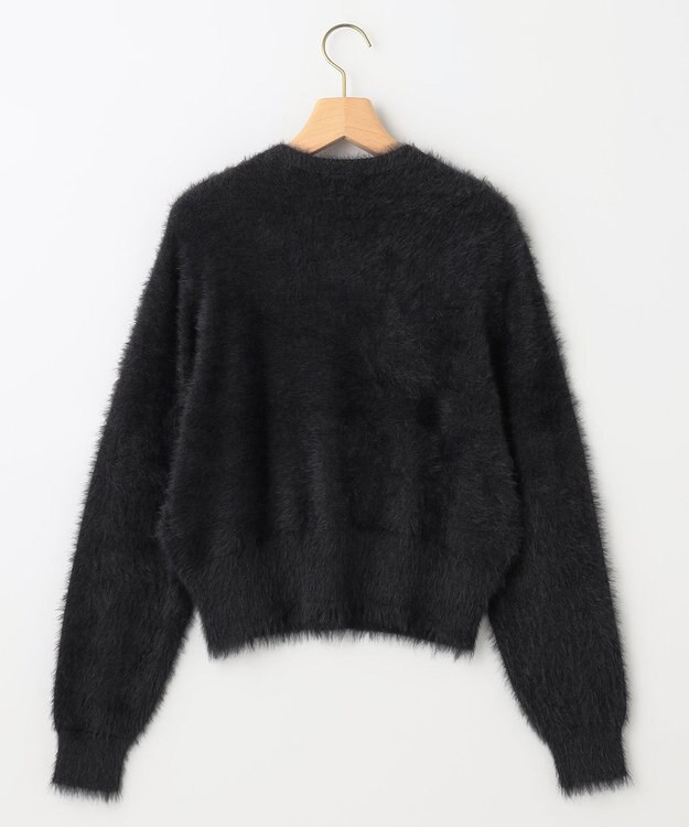 組曲 ナイロンファー カーディガン ブラック系