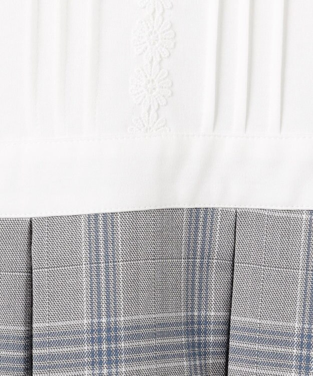 組曲 KIDS 【150-170㎝】 チェックワンピース＆T/Rジャケットセット サックスブルー