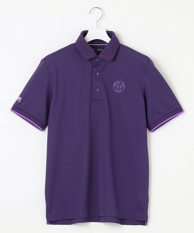 23区GOLF 【MEN】ポリエステルカノコ 半袖ポロシャツ パープル系