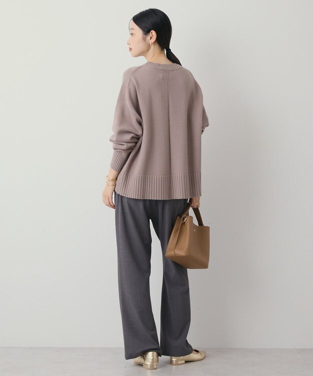 AMERICAN HOLIC バイパチモックネックニットプルオーバー Gray Beige