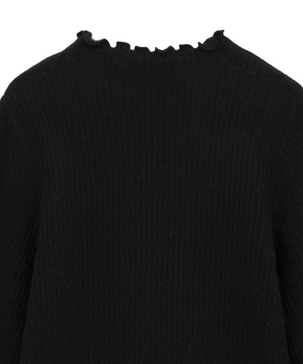 Green Parks ・ｓｗｉｎｇ　ｂｙ　ウラシャギーフレアスリーブニット Black