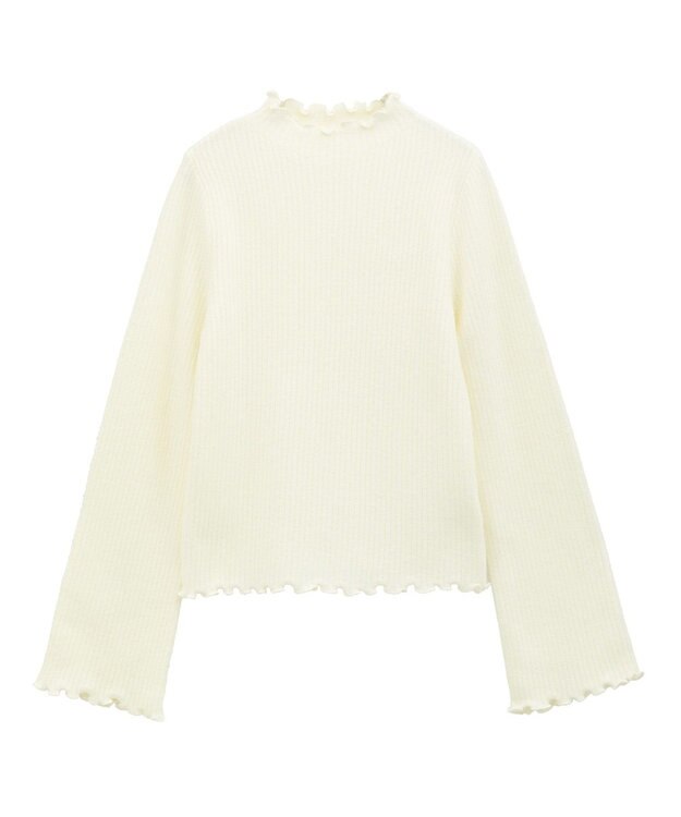 Green Parks ・ｓｗｉｎｇ　ｂｙ　ウラシャギーフレアスリーブニット Off White