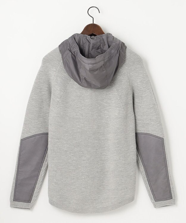 JOSEPH ABBOUD MOUNTAIN 【UNISEX】日本素材 ストレッチニットパーカー ライトグレー系