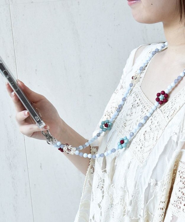 ANNA SUI ASスリング スマホストラップ ブルー