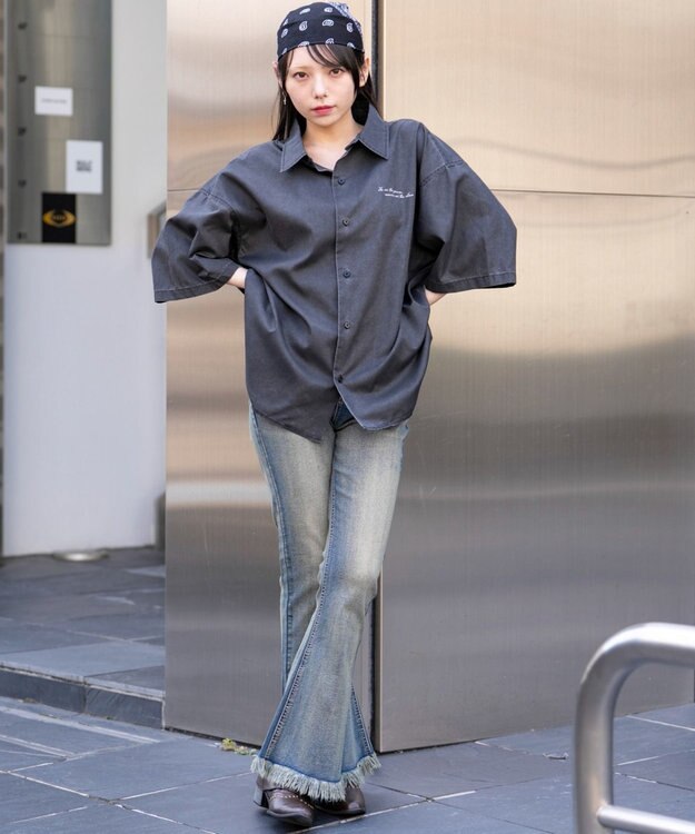 WEGO 【ユニセックス着用ITEM/吸収速乾】ピグメントDRYシャツ グレーその他