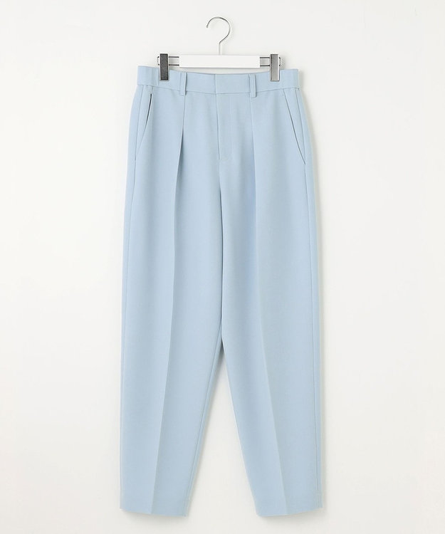 自由区 【洗える】オックスストレッチテーパード パンツ サックス