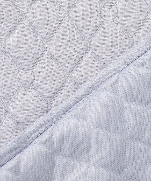 組曲 KIDS 【150-160㎝】ハートキルトジャガード トレーナー サックス系