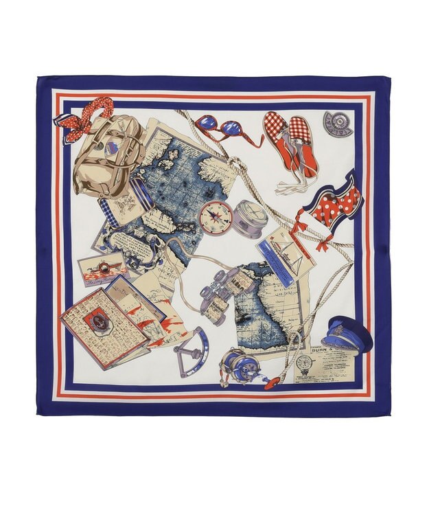 AMERICAN HOLIC Trip柄スカーフ Navy
