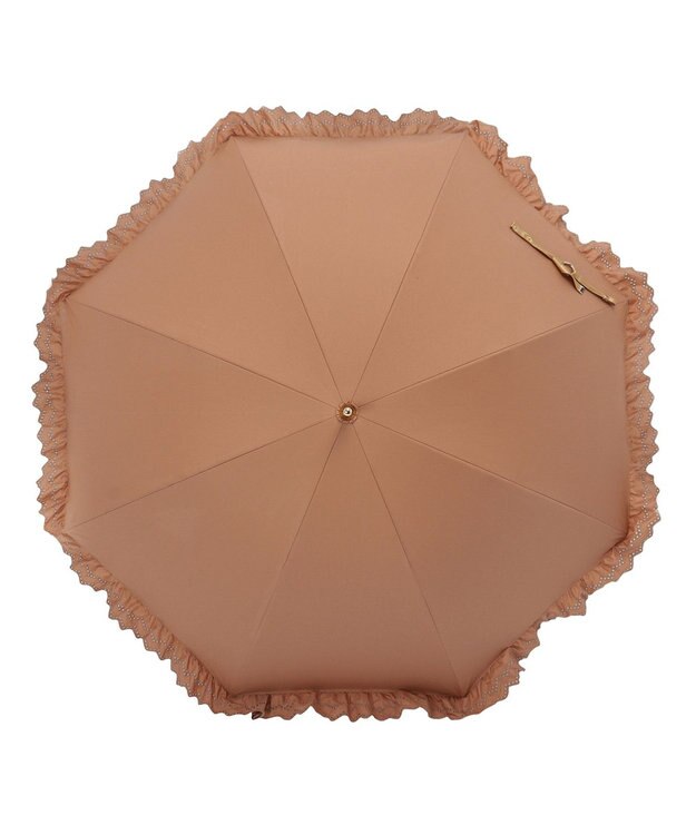 MOONBAT GRACY(グレイシー) 晴雨兼用日傘 長傘 T/C Eyelet lace Frill テラコッタ