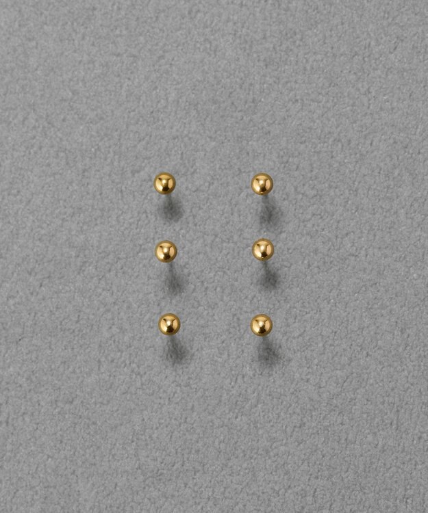 Phoebe 【金属アレルギー対応】6setメタルピアス　ゴールド/サージカルステンレス ゴールド