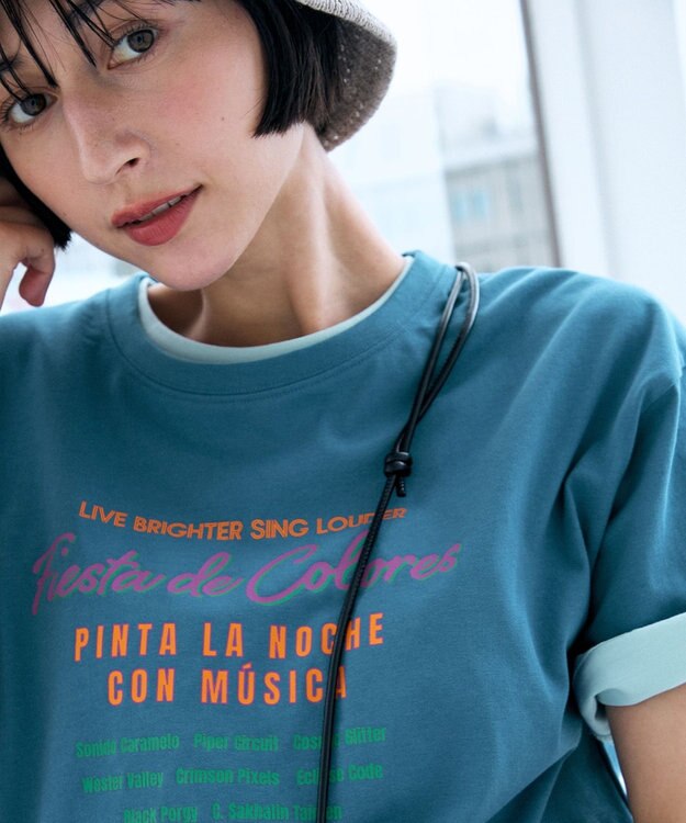 ANY ANYファンクションロゴTシャツ ブルー