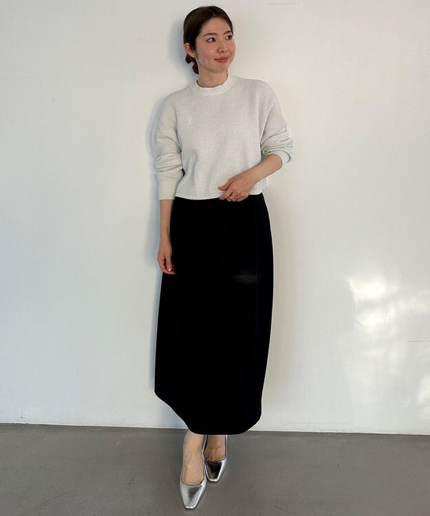 UNFILO 【WEB限定】ラメリンクス クロップドニット オフ