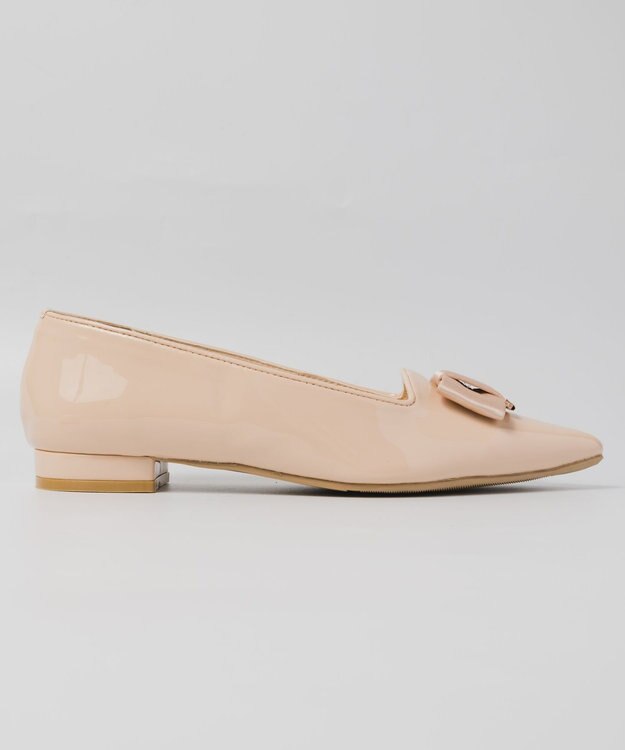 BONTRE 【PRECIEUX JOUET/プレシュウジュエ】ポインテッドリボンパンプス ベージュ