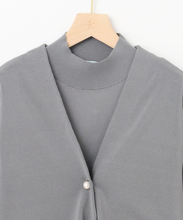 組曲 【2SET・WEB限定】パールボタン配色フリルツイン セット ライトグレー系