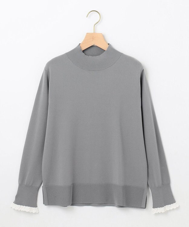 組曲 【2SET・WEB限定】パールボタン配色フリルツイン セット ライトグレー系